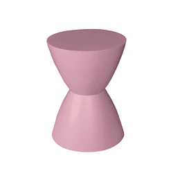 Lichte roze bijzettafel van Mokana, modern en stijlvol design voor wooninterieur.