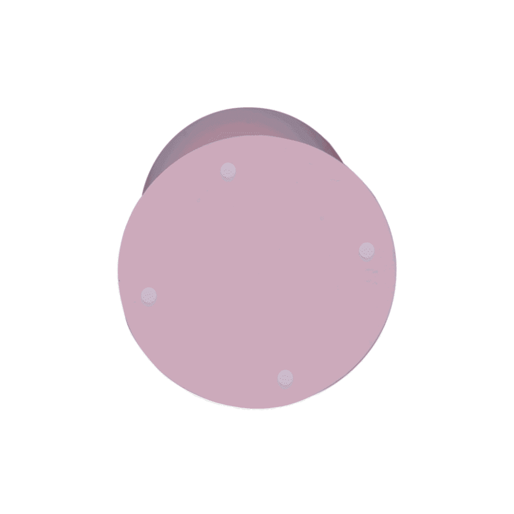 Elegante roze houten bijzettafel met afgeronde hoeken, modern design en natuurlijke afwerking. Perfect voor een stijlvolle en functionele woonkamer of slaapkamer inrichting.