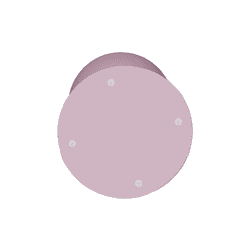 Zachte roze en mauve pastelkleurige ronde houten kinderstoel met mobiele ophangstoelen en kindvriendelijk ontwerp, perfect voor een stijlvolle en functionele kinderkamer.