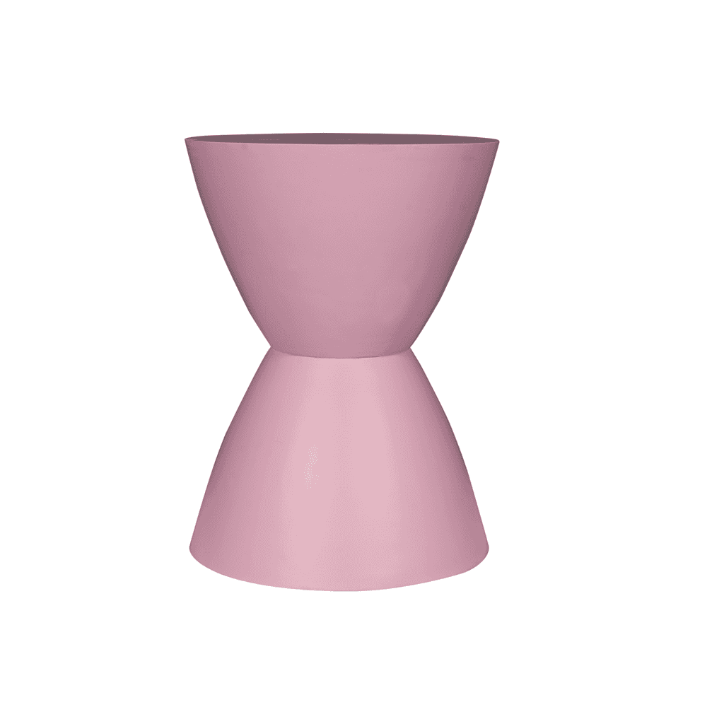 Eetbaar roze bijzettafeltje van Mokana meubelen, modern design en kleurrijk accent voor in woonkamer of tuin.