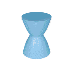 Moderne lichtblauwe bijzettafel van Mokana meubelen, strak design en uniek vormgegeven. Perfect als accessoire in een eigentijds interieur, vervaardigd van hoogwaardige materialen.