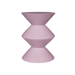 Vrouwelijke, pastelroze salontafel met elegant ontwerp, gemaakt van hoogwaardig hout en gelakt in een zachte poederroze kleur, perfect voor moderne woonkamerinterieur decoratie.