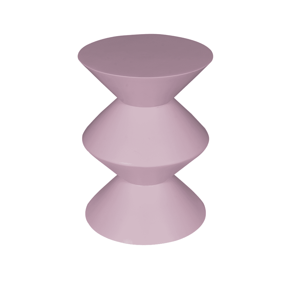 Roze houten bijzettafel design, modern meubelstuk, Mokana Meubelen, veelzijdige decoratie, stijlvolle woonaccessoire.
