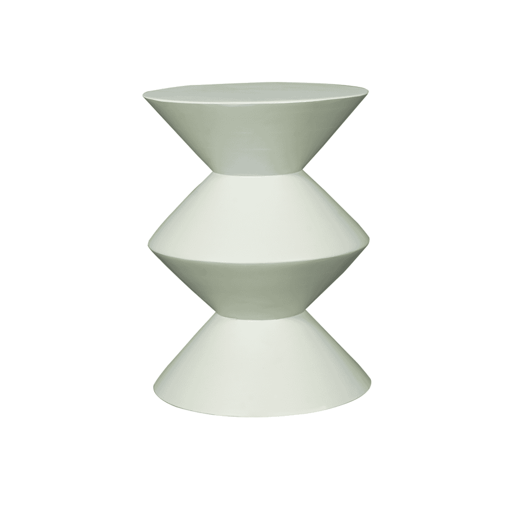 Elegante witte conisch gevormde bijzettafel van Mokana Meubelen, modern en stijlvol design voor elke woonkamer.