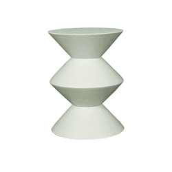 Elegante witte conisch gevormde bijzettafel van Mokana Meubelen, modern en stijlvol design voor elke woonkamer.