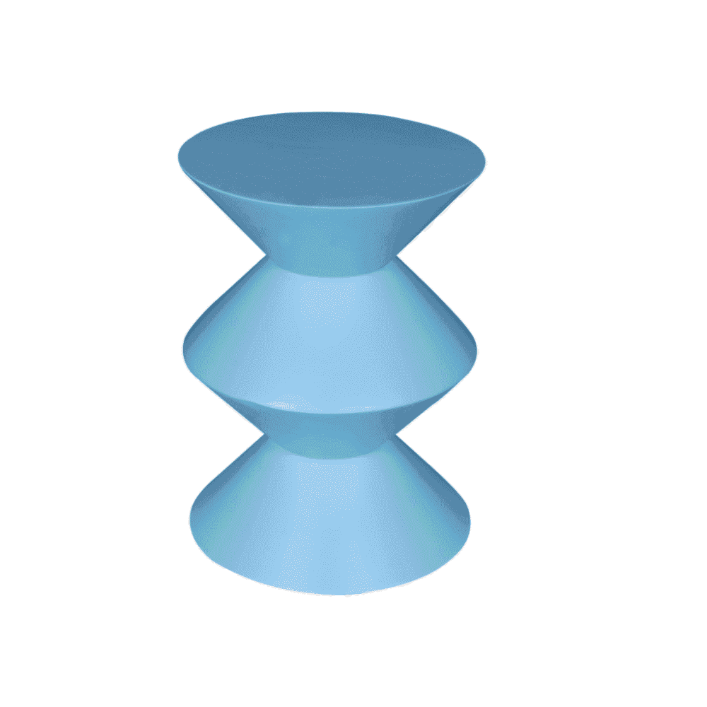 Prachtige moderne blauwe bijzettafel van Mokana Meubelen, eigentijds design en hoge kwaliteit in hout en kleur.