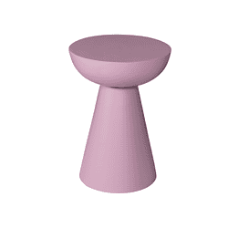 Modern pastel roze bijzettafel met een strakke, minimalistische ontwerp, gemaakt van hoogwaardig hout voor stijlvolle woondecoratie.
