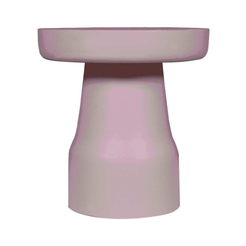 Kleine roze bijzettafel van Mokana meubelen, modern design en stevig vakmanschap, perfect voor woonkamer en slaapkamer.