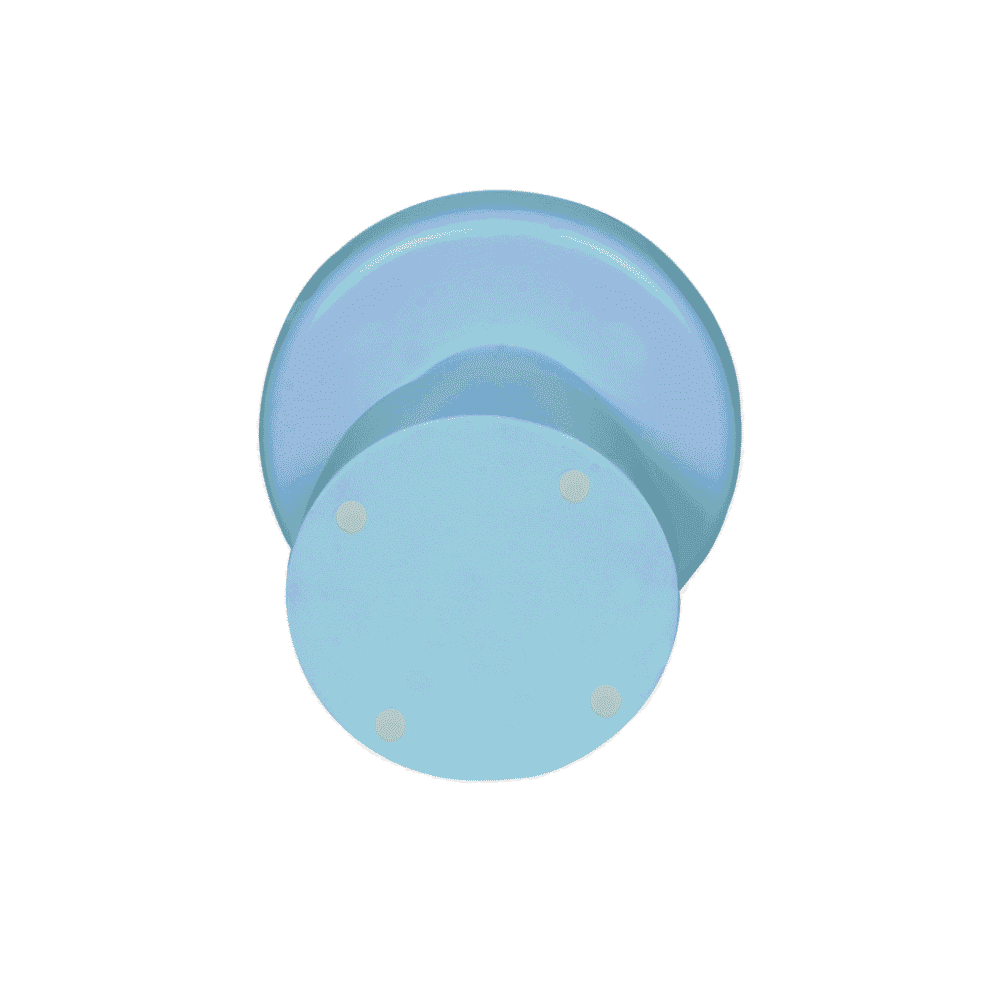 G HavenDesigns Mokana meubelstuk in blauw hout met opbergplank en modern design voor interieur en meubelmakers.