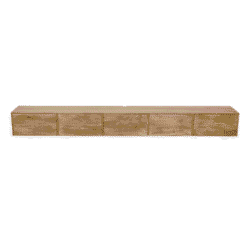 Massief houten mediameubel, lowboard met 5 opbergkasten voor tv en multimedia, natuurlijke eikenafwerking, modern en tijdloos design, op maat gemaakte meubels van Mokana Meubelen.