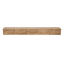 Robuuste tv-meubel van natuurlijk massief hout met meerdere opberglades, ideaal voor moderne interieurs en op maat gemaakte design meubels.