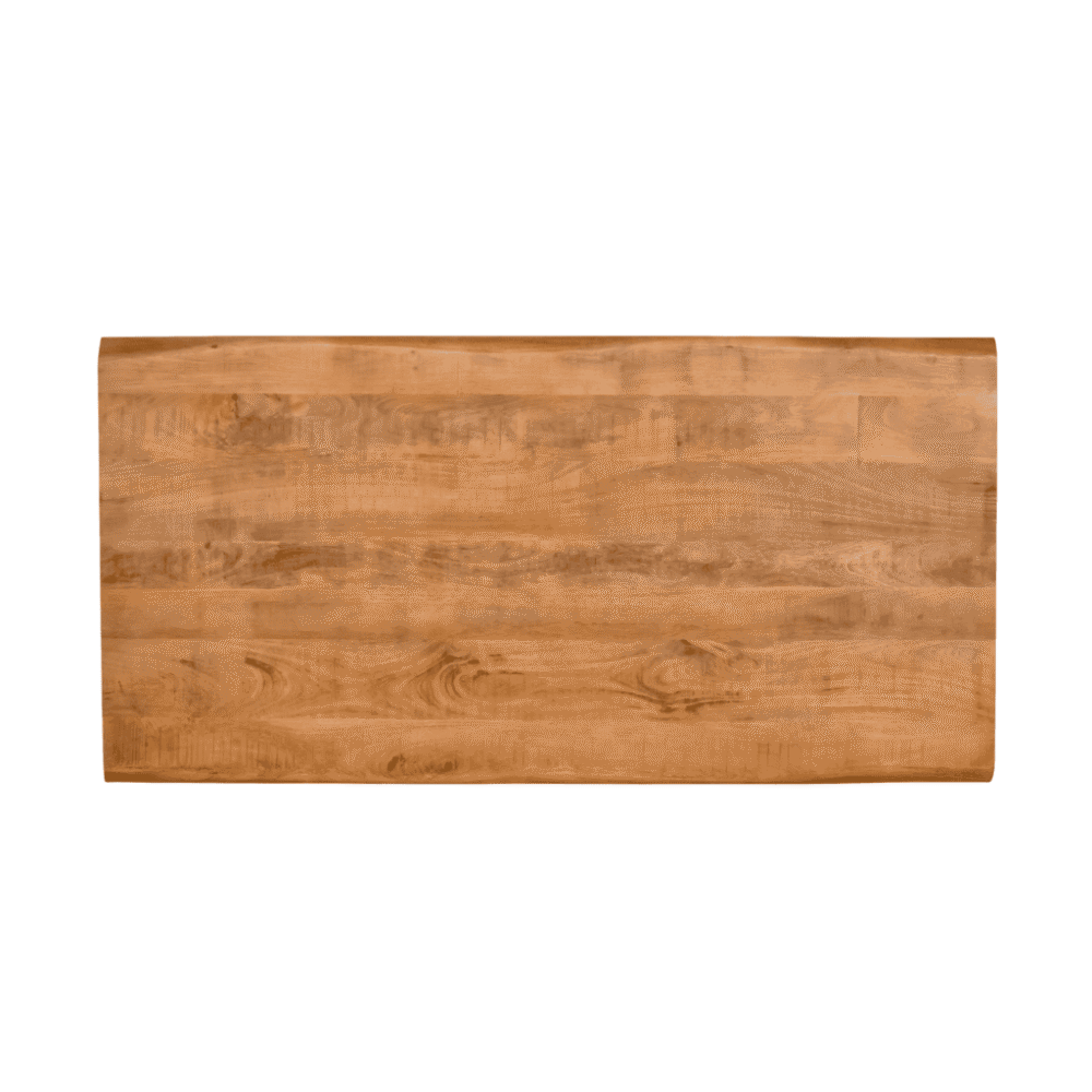 Elegante houten tafelblad met natuurlijke houtnerven, perfect voor maatwerk meubelen en stijlvolle interieurs.