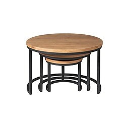 Elegante eettafelset met natuurlijke houten bladen en zwart metalen onderstel, moderne design voor een stijlvolle eetruimte. Perfect voor elke woonstijl.