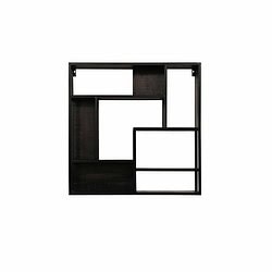 Modern zwart houten boekenplank met meerdere open vakken, ideaal voor een stijlvolle en functionele woonkamer of kantoor. Perfect voor het displayen van boeken, decoraties en foto’s.