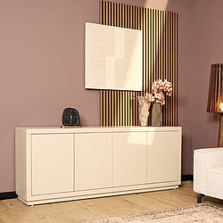 Elegante witte dressoir met opbergruimte, ideaal voor modern interieur en woonkamer.
