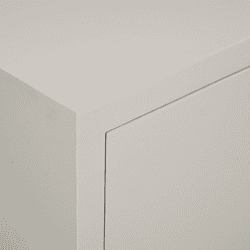 Strak wit meubel met hoekdetails, eenvoudig en modern ontwerp voor stijlvolle woonruimtes.