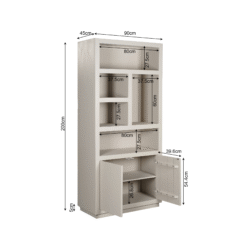 Vakkenkast Brussel Sand | 90 cm