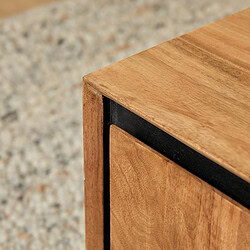 Houten meubel met zwart detail, modern en hoogwaardig design, perfect voor woonkamer of kantoor, gemaakt door Mokana Meubelen.