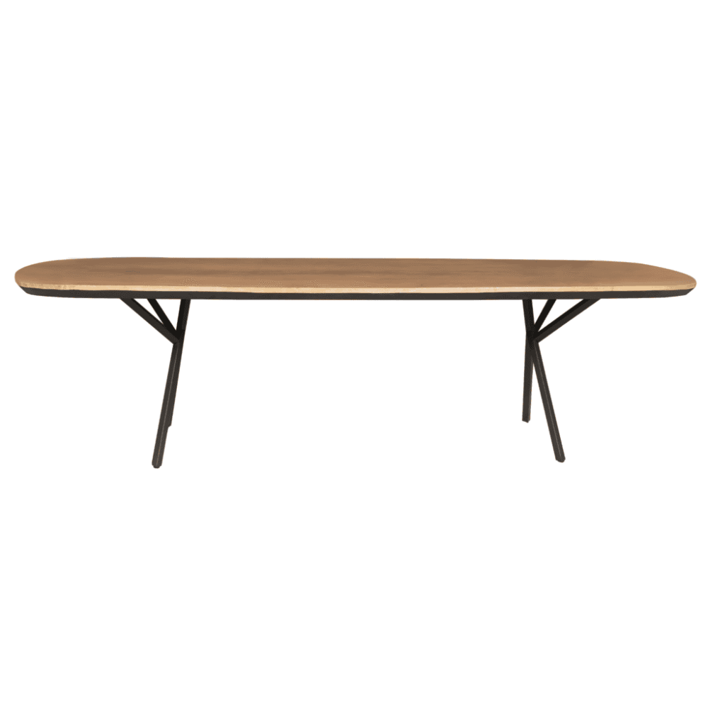 STF-3523-1024x1024 Elegante eettafel met houten blad en zwart metalen onderstel, perfect voor moderne en stijlvolle interieurs. فضLuxe meubelstuk voor elke eetkamer, gecombineerd met functioneel en design.