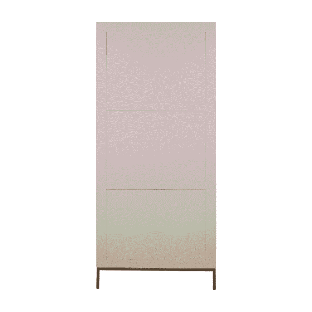Eenvoudige beige keukenkast met drie ruime vakken, minimalistisch design, hoogwaardig afgewerkt, geschikt voor modern interieur, Mokana meubelen.