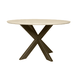 Modern inklapbare salontafel met beige blad en stevige zwarte houten poten, perfect voor minimalistische woonkamers en multifunctioneel gebruik.