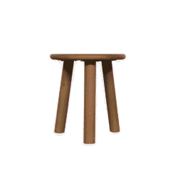 Rustieke houten kruk, perfect voor industriële en moderne interieurs, gemaakt van natuurlijk hout, duurzame meubeloptie, uniek ontwerp, eenvoudig en functioneel.