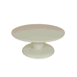 Minimalistische witte salontafel, modern design, zwart metalen onderstel, ronde vorm, stijlvolle woonaccessoire, industrieel interieur.