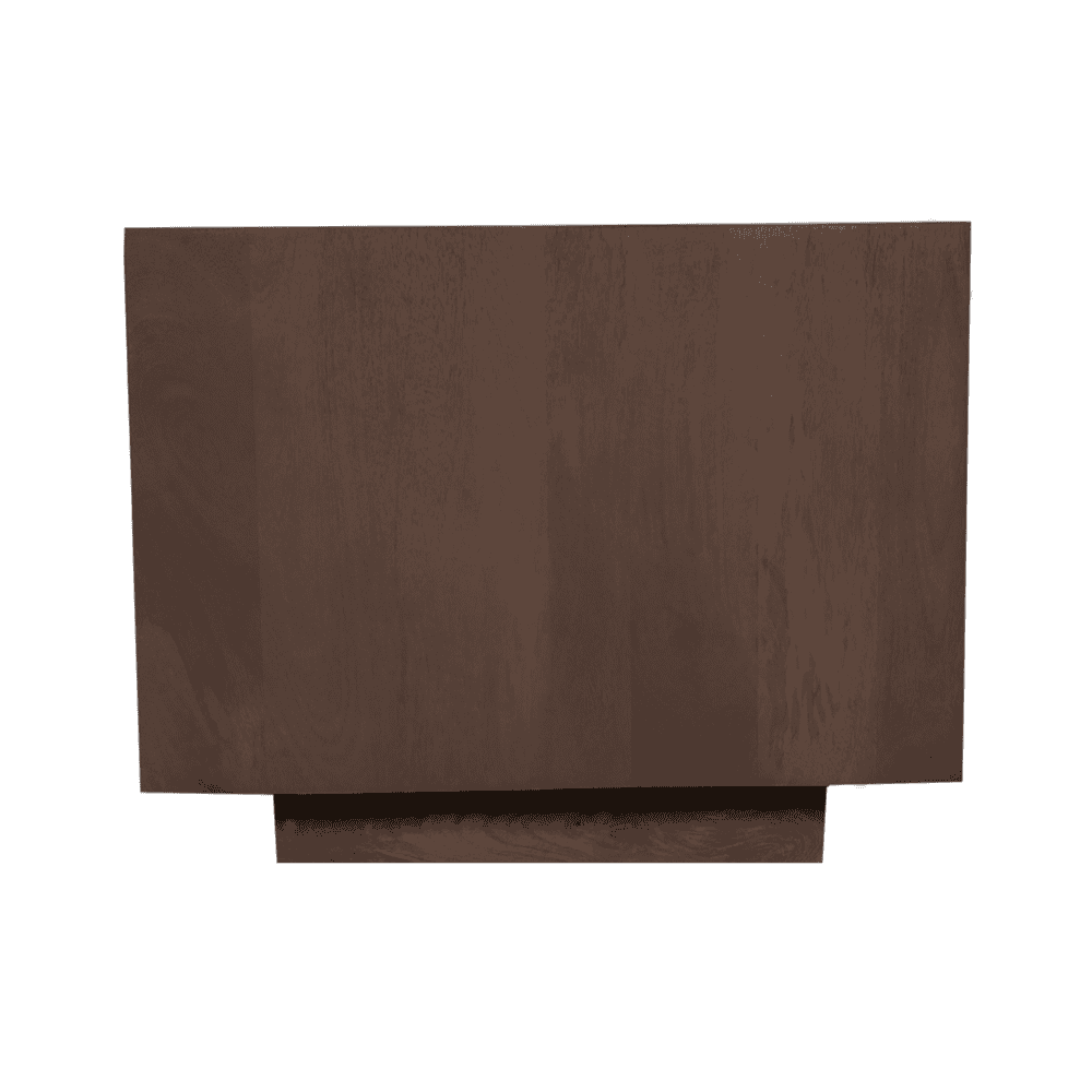Modern houten salontafel in donker eikenhout, strak en functioneel design, perfect voor een tijdloze woonkamer inrichting.