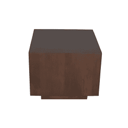 Strak houten bijzettafel in donker en warm gebeitst hout, modern design, perfect voor woonkamer of kantoor, kwaliteitsmeubelen van Mokana Meubelen voor duurzame luxe.