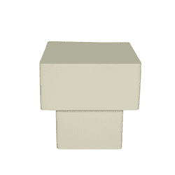 Eigentijdse witte bijzettafel in modern design, perfect voor woonkamer of slaapkamer, gemaakt door Mokana Meubelen.