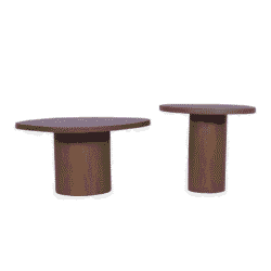 Elegant massief houten bijzettafels voor woonkamer of entree - uniek design aanpakken, maatwerk mogelijk | Mokana Meubelen.
