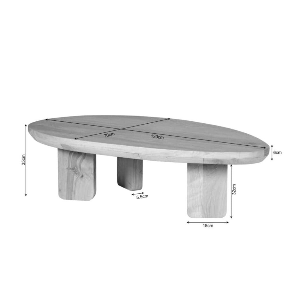 Rustieke eettafel van hout met natuurlijke afwerking en afmetingen, modern en stevig ontwerp voor een uitnodigende eetruimte.