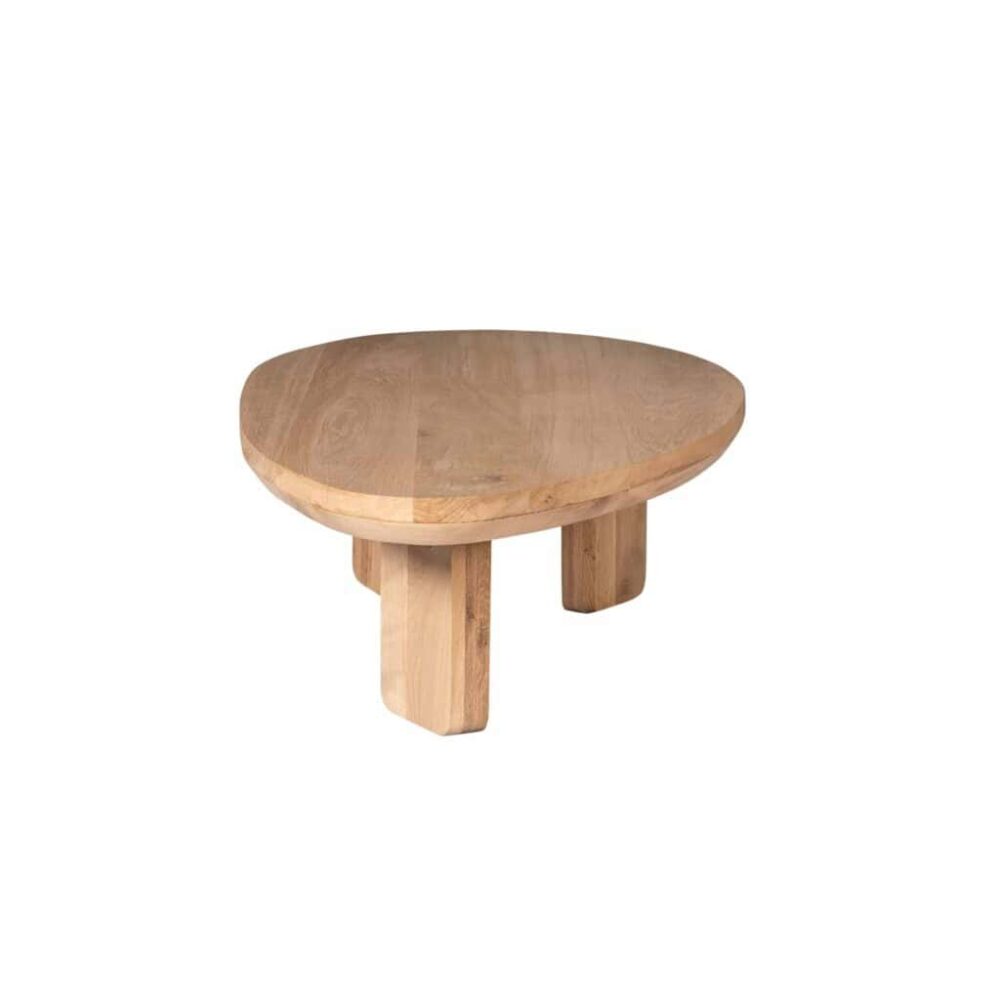 Robuuste houten salontafel met natuurlijke afwerking, perfect voor een gezellige en warme woonkamer. Gemaakt van hoogwaardig massief hout, uniek design, ideaal voor modern en landelijk interieur.