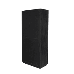 Lage Black Edition storagekast in mat zwart, strak en modern design, perfect voor een eigentijdse woonruimte of kantoor.