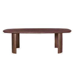 Robuuste houten eettafel in naturel afwerking, perfect voor landelijke interieurs en gezellige bijeenkomsten.