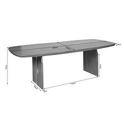 Grote houten eettafel met afgewerkte natuurlijke uitstraling, 200 cm lang en 100 cm breed, perfect voor moderne eetkamers en maatwerk meubels.