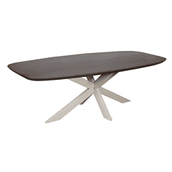 Elegante eettafel van hout met verstelbare basis, modern design, geschikt voor keuken of eetkamer. Duurzaam en stijlvol meubel van Mokana Meubelen voor een strak interieur.