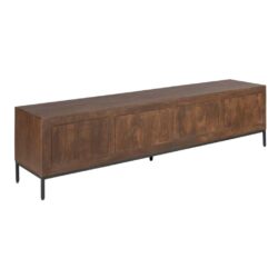 Robuuste houten credenza zwart metalen poten moderne TV-meubel op maat meubels op maat maatwerk meubels design meubels interieur inspiratie huis inrichting stijlvolle meubelen Mokana Meubelen.