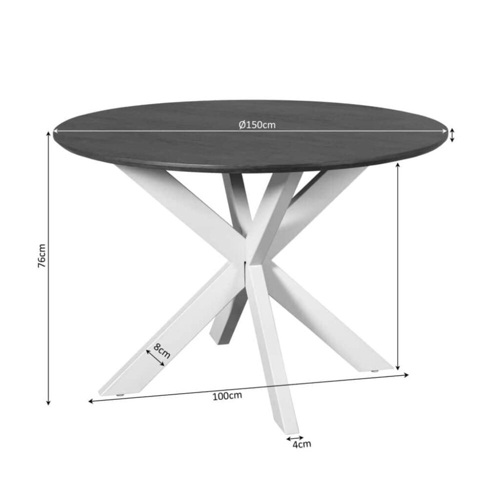 Stalen eettafel met gestreepte onderkant en houten blad, strak design, ideaal voor moderne keukens en eetkamers, uitgebreide maten en duurzame materialen.