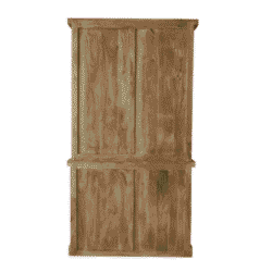 Rustieke houten kast, op maat gemaakt voor landelijke interieurs, gemaakt van natuurlijke, duurzaam hout voor een warme uitstraling en praktische opbergruimte.