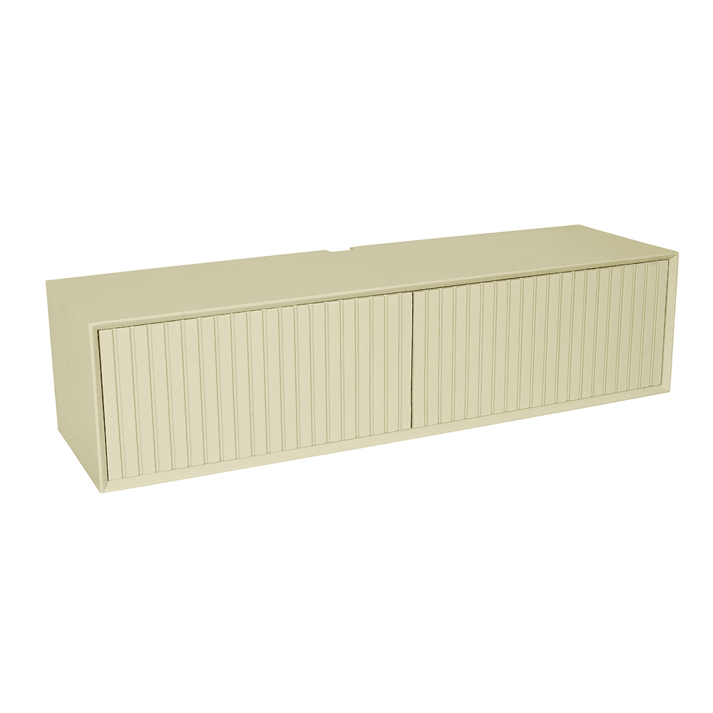 Vintage kast met schuifdeuren in crème kleur, perfect voor moderne en klassieke interieurstijlen. Handgemaakt van hoogwaardige materialen, ideale opbergoplossing voor woonkamer, slaapkamer of hal.