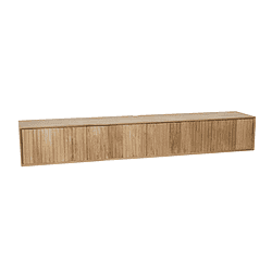 Luxe houten wandmeubel met slanke latten design, perfect voor modern interieur en opbergruimte in woonkamer of hal. Gemaakt van hoogwaardig massief hout voor ultieme duurzaamheid.
