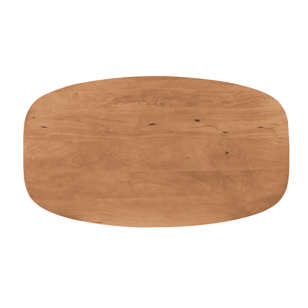 Eetkamer tafel van massief hout, rustiek design, ambachtelijk gemaakt voor duurzame en stijlvolle woonaccessoires.