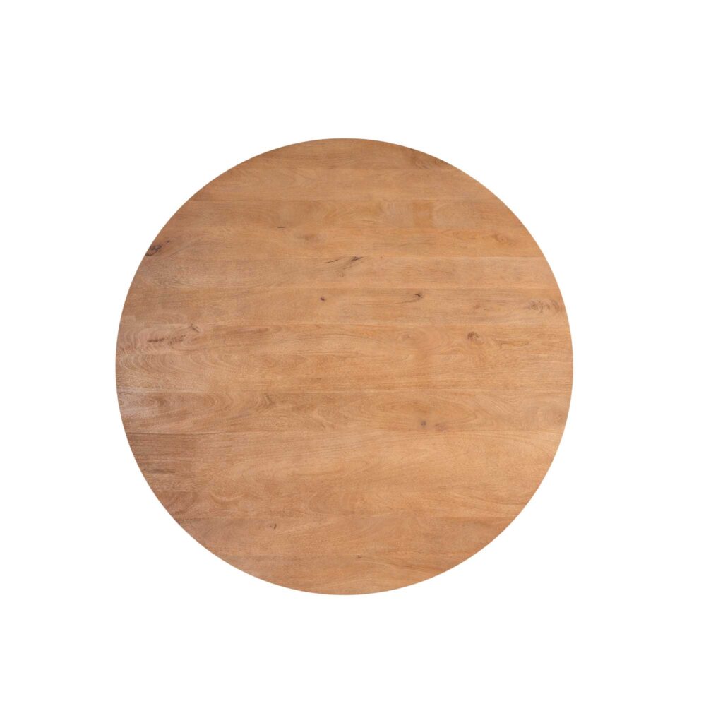 Natuurlijke houten tafelblad met strak design, geschikt voor eetkamers en woonkamers, gemaakt door Mokana Meubelen.
