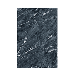 Marmer blad met donkere blauwgrijze tinten en witte aders, perfect voor meubeldecoratie en interieurdesign.