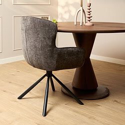 - Elegant eetkamerstoel met gestoffeerde bekleding en moderne uitstraling, perfect voor stijlvolle interieurs.