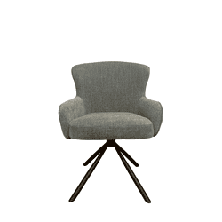 Zithoogte verstelbare lounge fauteuil met moderne uitstraling en comfortabele stoffering, perfect voor elke woonkamer of kantoor, gecombineerd met een eigentijdse zwarte houten base.