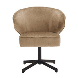 Zitstoel met stoffen bekleding, draaibaar onderstel, modern design, comfort meubel.