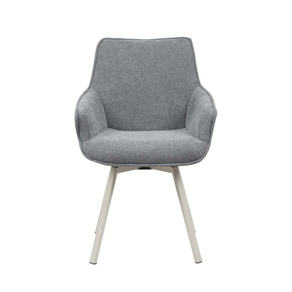 Zitstoel van Mokana Meubelen met modern design en comfortabele bekleding in grijs, perfecte toevoeging aan elk interieur.