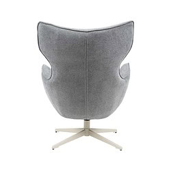 Zetel van Mokana Meubelen met modern design, comfortabele grijze bekleding en draai-onderstel. Ideaal voor stijlvolle en ontspannen zitplekken in huis of kantoor.